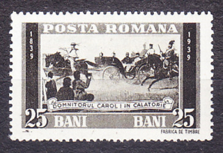 RUMUNSKO 1939, Michel 569, * čistá. KRÁĽ KARL I. NA KONI.