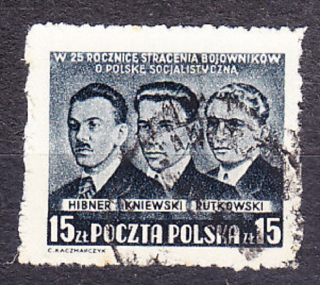 POĽSKO 1950, Michel 563, razená séria. POPRAVENÍ ROBOTNÍCI.
