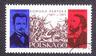 POĽSKO 1971, Michel 2066, razená séria. PARÍŽSKA KOMÚNA.