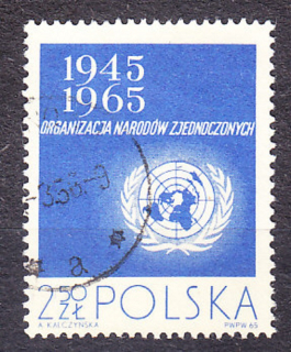 POĽSKO 1965, Michel 1631, razená séria. OSN - 20. VÝROČIE.