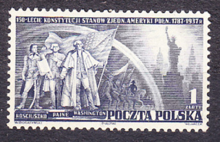 POĽSKO 1938, Michel 326, * čistá séria. ÚSTAVA USA.