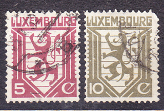 LUXEMBURSKO 1930, Michel 232-233, razená séria. ERBY.