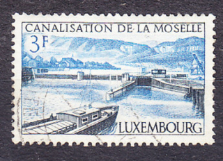 LUXEMBURSKO 1964, Michel 696, razená séria. PRÍSTAV, LODE.