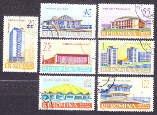 RUMUNSKO 1961, Michel 2030-2036, razená séria. BUDOVY.
