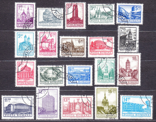 RUMUNSKO 1972, Michel 3083-3102, razená séria. STAVBY.