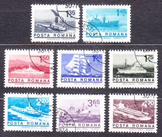 RUMUNSKO 1974, Michel 3167-3174, razená séria. LODE.