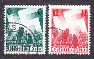 DEUTSCHES REICH 1936, Michel 632-633, razená séria. STRANÍCKY ZJAZD.