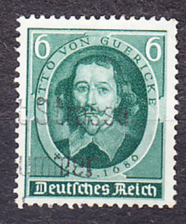 DEUTSCHES REICH 1936, Michel 608, razená séria. FYZIK OTTO VON GUERICKE.