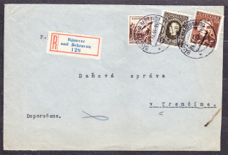 SLOVENSKÝ ŠTÁT 1944, doporučená obálka. HOLIČ, ANTON MINAROVIECH - BÁNOVCE NAD BEBRAVOU.