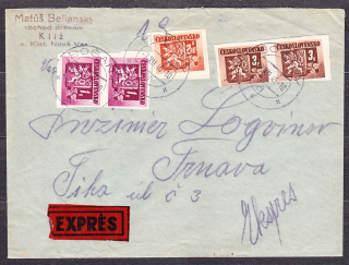 ČSSR 1945, obálka - EXPRES. OBCHOD S DREVOM, MATÚŠ BELIANSKY - KLÍŽ.