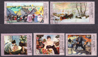 ZSSR 1978, Michel 4698-4702, razená séria. MAĽBY - B. KUSTODIEV.