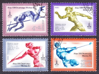 ZSSR 1980, Michel 4932-4935, razené. LOH V MOSKVE.