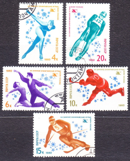 ZSSR 1980, Michel 4915-4919, razená séria. ZOH V LAKE PLACID.