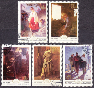 ZSSR 1979, Michel 4893-4897, razená séria. MAĽBY - UKRAINSKÍ MALIARI.