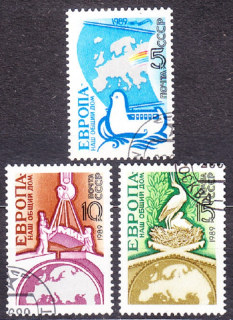 ZSSR 1989, Michel 5955-5957, razená séria. EUROPA.