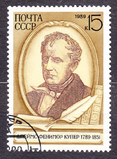 ZSSR 1989, Michel 5983, razená séria. SPISOVATEĽ J. F. COOPER.