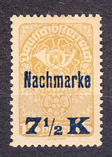 RAKÚSKO 1921, Michel 102, * čistá séria. DOPLATNÉ. PRETLAČ.