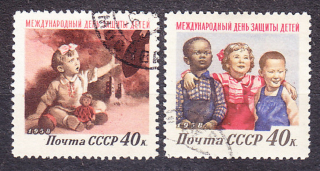 ZSSR 1958, Michel 2085-2086, razená séria. MEDZINÁRODNÝ DEŇ DETÍ.