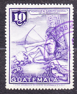 GUATEMALA 1954, Michel 559, razená. INDIÁN S LUKOM.