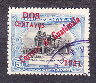GUATEMALA 1911, Michel 138, razená. KRAJINY - PRETLAČ.