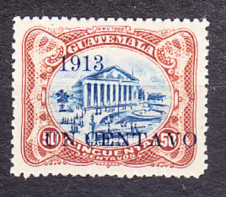 GUATEMALA 1913, Michel 144, * čistá. KRAJINY - PRETLAČ.