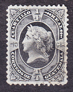 GUATEMALA 1875, Michel 7, razená. SYMBOL SLOBODY.