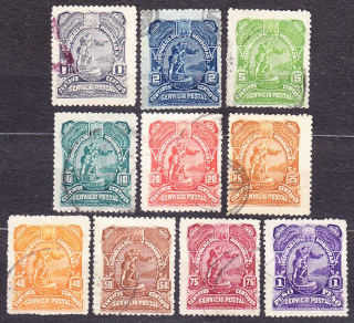 HONDURAS 1892, Michel 47-52, 54-57, razené. KOLUMBUS, OBJAVENIE AMERIKY.