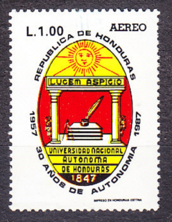 HONDURAS 1987, Michel 1054, razená séria. ERBY.