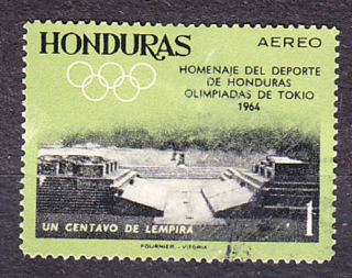 HONDURAS 1964, Michel 607, razená. LOH V TOKIU.