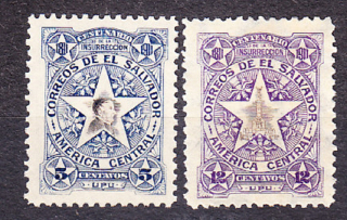 SALVADOR 1911, Michel 323, 325, čisté bez lepu. NEZÁVISLOSŤ.