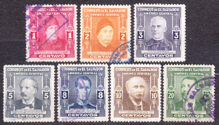 SALVADOR 1947, Michel 623-629, razené. OSOBNOSTI.