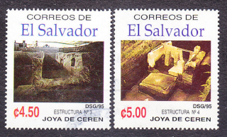 SALVADOR 1995, Michel 1970-1971, razené. UNESCO - ARCHEOLOGICKÉ NÁLEZY.