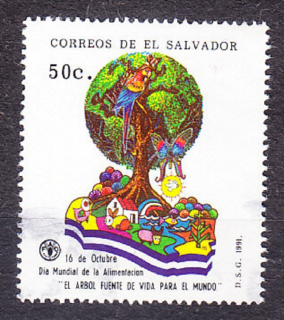 SALVADOR 1991, Michel 1858, razená séria. SVETOVÝ DEŇ JEDLA.