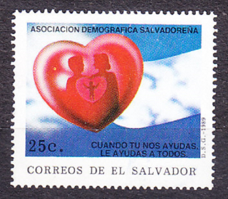 SALVADOR 1989, Michel 1760, razená séria. SRDCE.