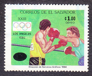 SALVADOR 1985, Michel 1576, razená séria. BOX, LOH V LOS ANGELES - PRETLAČ.