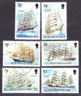 FALKLAND ISLANDS 1989, Michel 488-491, 494, 501, razené. KOLÓNIE. PLACHETNICE.