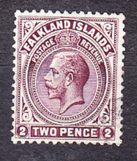 FALKLAND ISLANDS 1912, Michel 27, razená. KOLÓNIE. KRÁĽ GEORGE V.