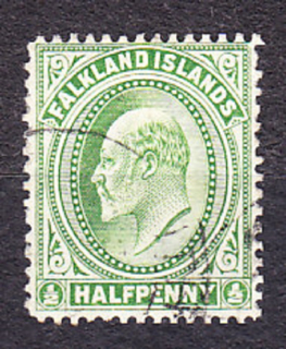 FALKLAND ISLANDS 1904, Michel 17, razená. KOLÓNIE. KRÁĽ EDWARD VII.