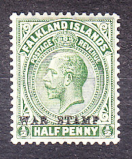FALKLAND ISLANDS 1918, Michel 36, * čistá. KOLÓNIE. KRÁĽ GEORGE V.. - VOJNOVÁ DAŇ.