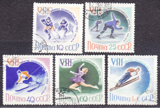ZSSR 1960, Michel 2317-2321, razená séria. ZOH V SQUAW VALLEY.