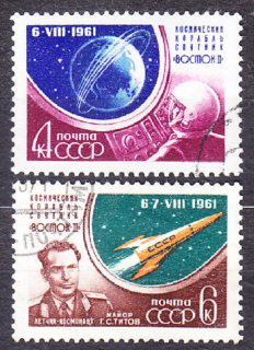 ZSSR 1961, Michel 2521-2522, razená séria. VOSTOK 2.