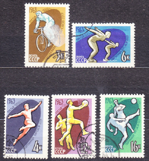 ZSSR 1963, Michel 2773-2777, razená séria. ŠPORT.