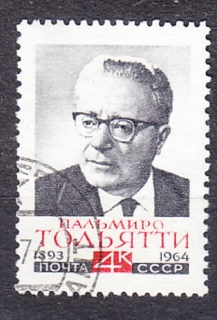 ZSSR 1964, Michel 2955, razená séria. TALIANSKY POLITIK P. TOGLIATTI.