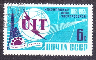 ZSSR 1965, Michel 3031, razená séria. TELEKOMUNIKÁCIE.