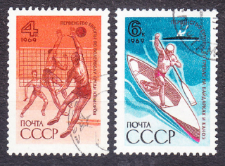 ZSSR 1969, Michel 3646-3647, razená séria. ŠPORT.