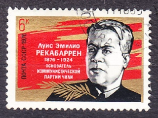 ZSSR 1976, Michel 4486, razená séria. ČILSKÝ KOMUNISTA L. RECABARREN.