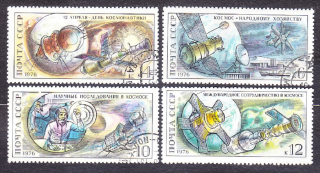 ZSSR 1976, Michel 4460-4463, razená séria. DEŇ KOZMONAUTIKY.