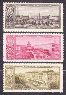 ZSSR 1958, Michel 2174-2175, * čisté. HLAVNÉ MESTÁ REPUBLÍK.