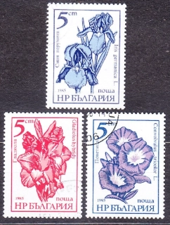 BULHARSKO 1985, Michel 3405-3407, razená séria. ZÁHRADNÉ KVETY.