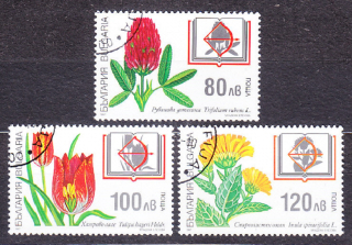 BULHARSKO 1997, Michel 4288-4290, razené. KVITNÚCE RASTLINY.
